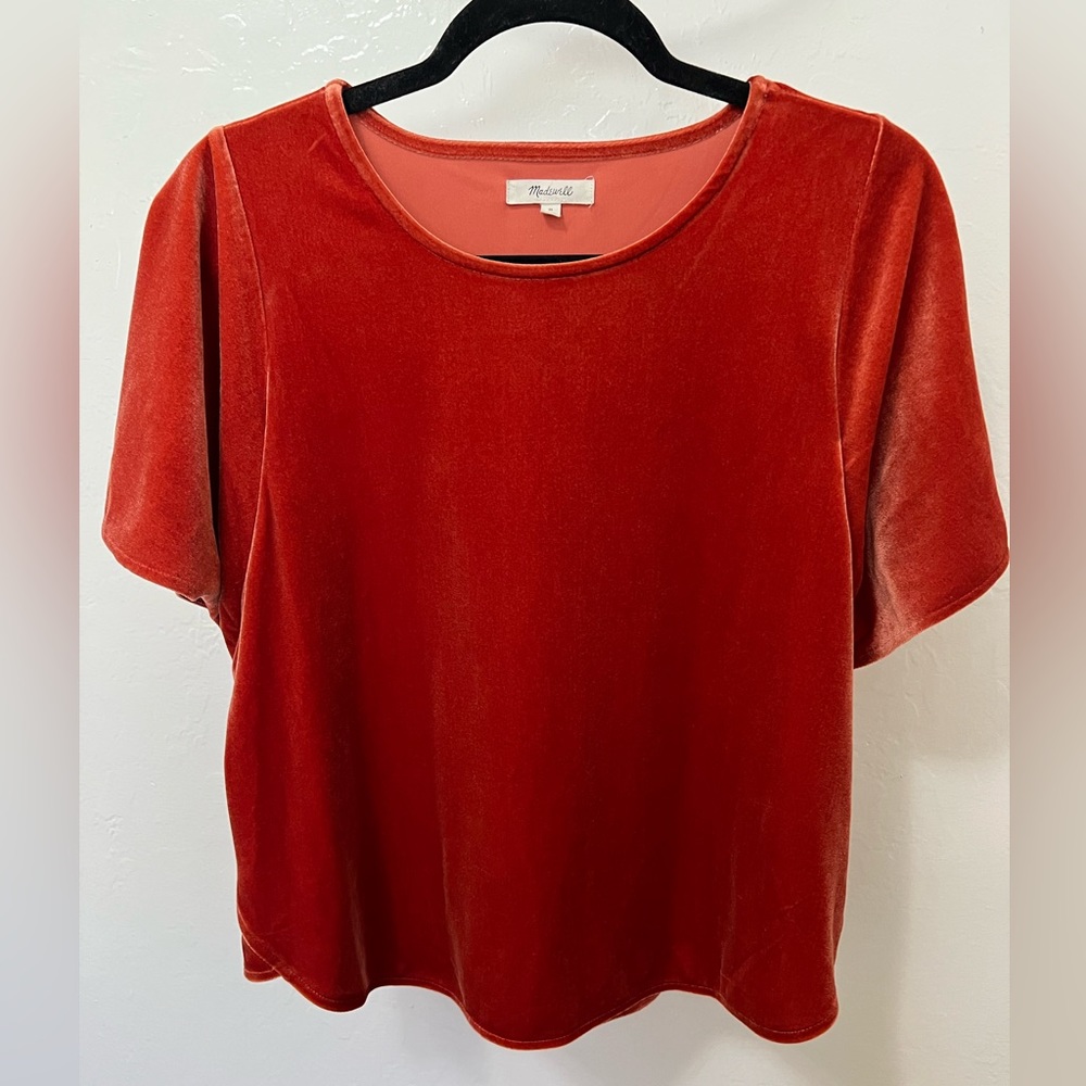 Madewell Velvet Butterfly Top